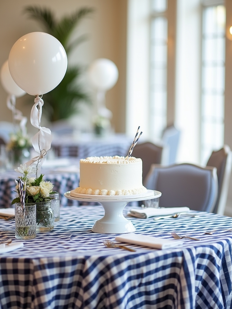 festive striped party decorations