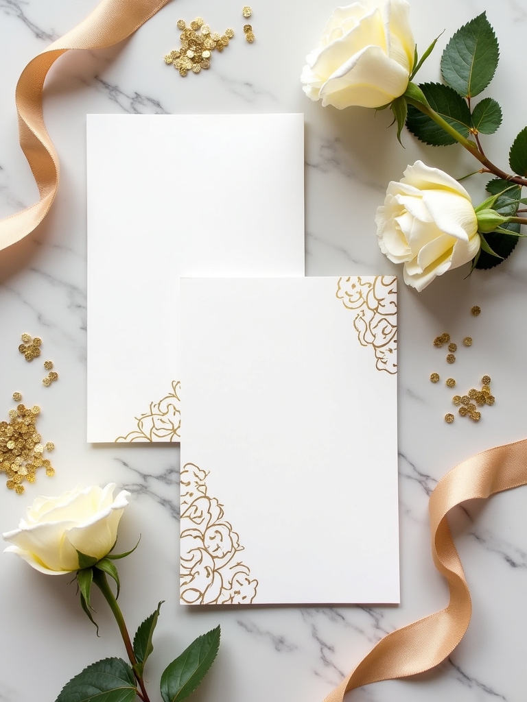 gilded elegant formal stationery