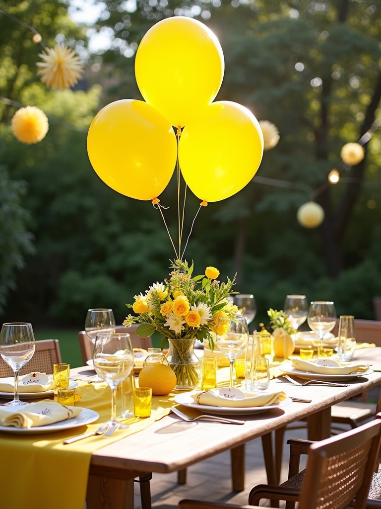 homemade lemon themed party decorations