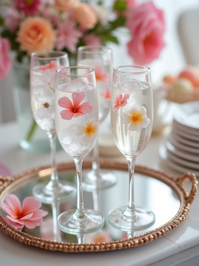 icy flower infused beverage service