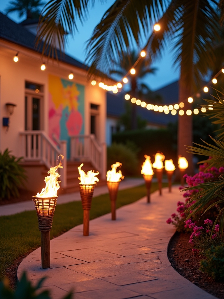 illuminate evenings with tiki torches