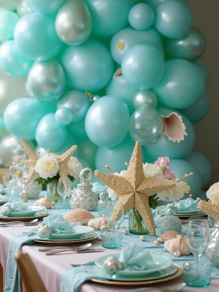 mermaid themed water party event