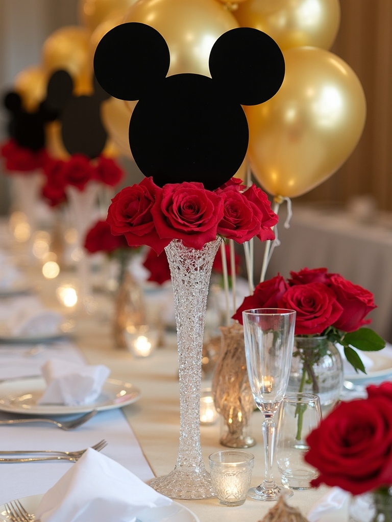 mickey silhouette table decorations