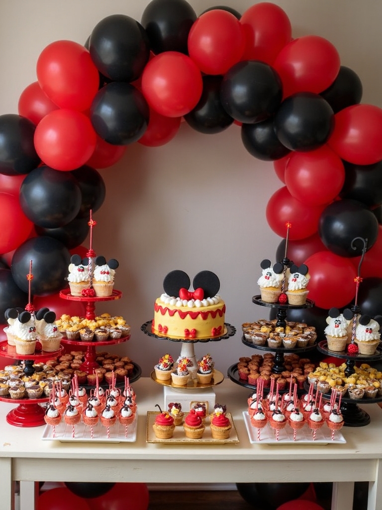 mickey themed food presentation