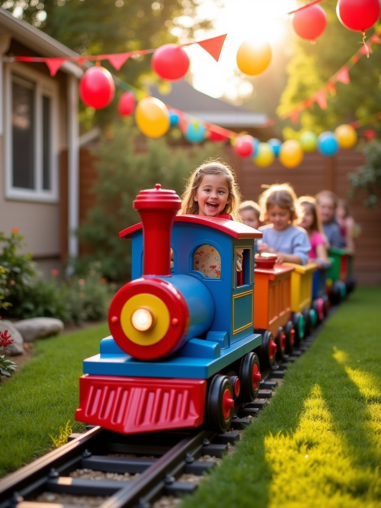 miniature locomotive amusement ride