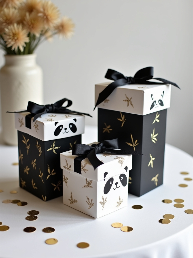 packaging panda themed gift boxes for home