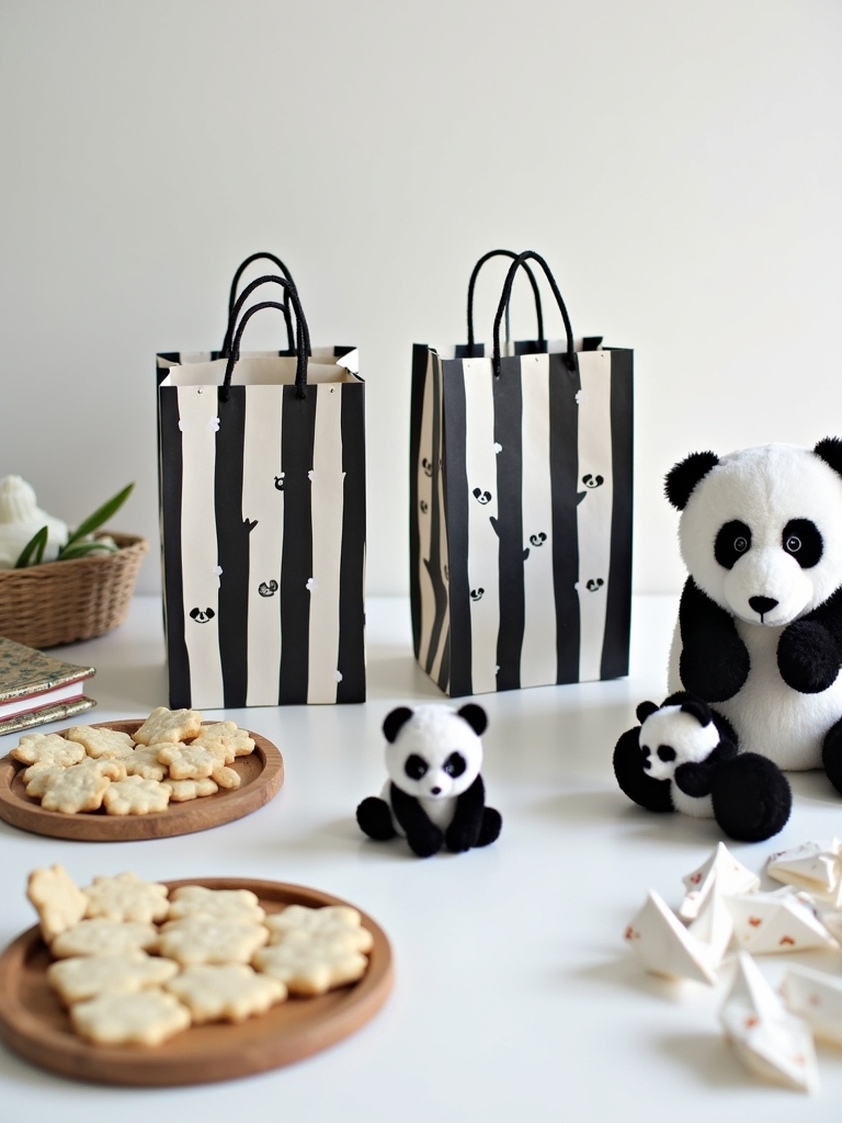 panda themed party favor crafting