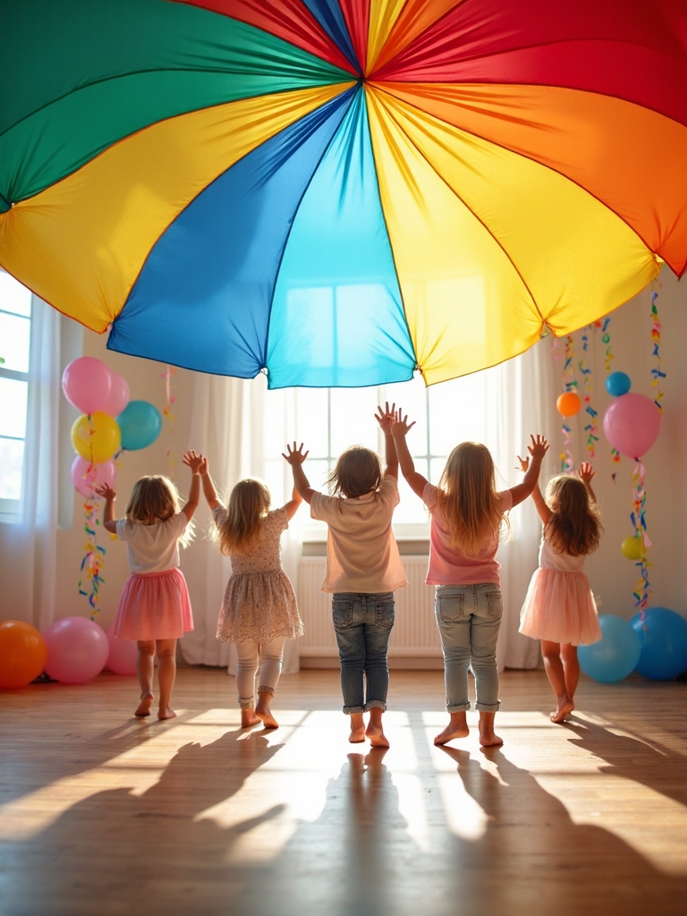 parachute fun and exercise