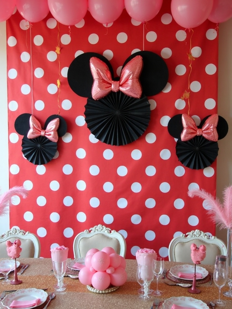 red and white backdrop