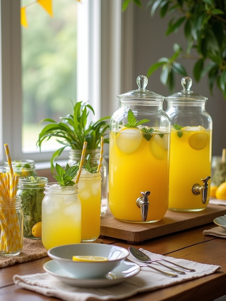 refreshing lemonade with creative flair