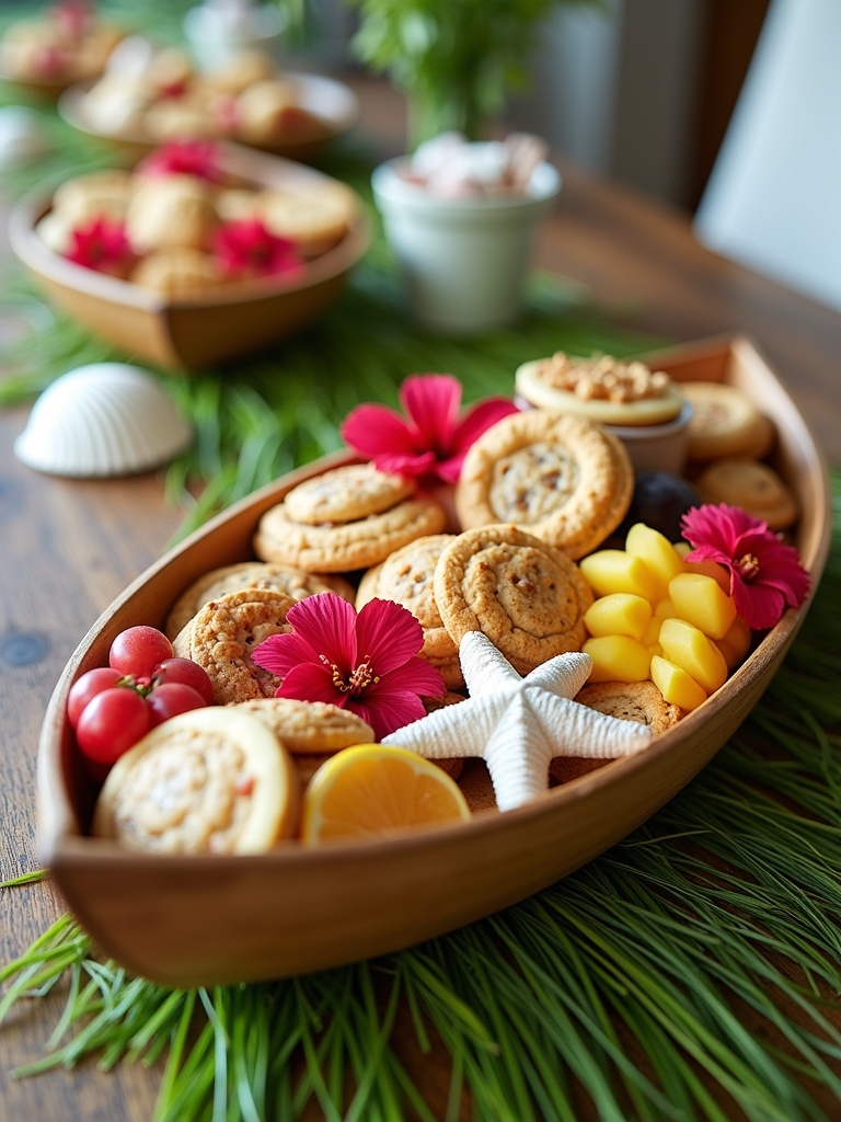 snack display on moana s boat