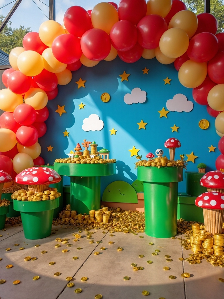 super mario themed celebration