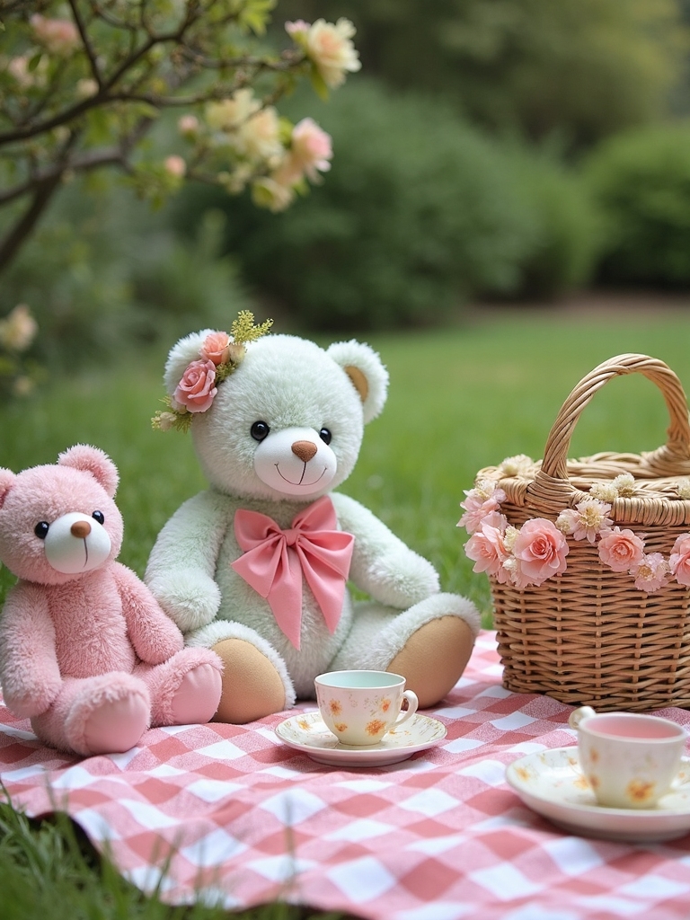 teddy bears enjoy picnic
