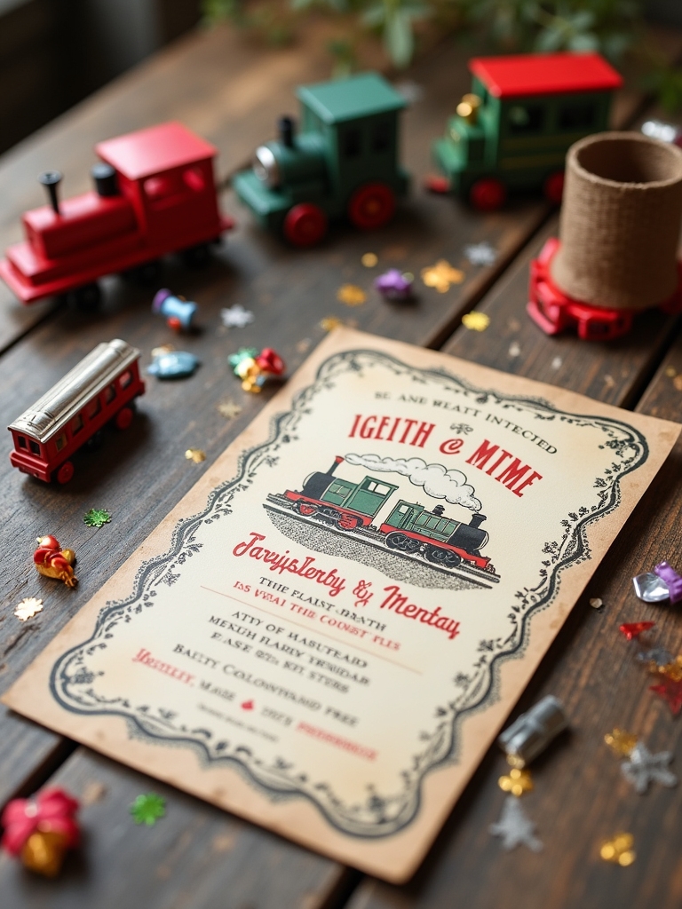 train themed birthday invitations