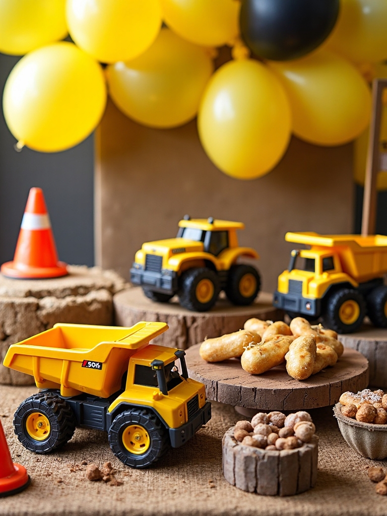 truck themed dress up area