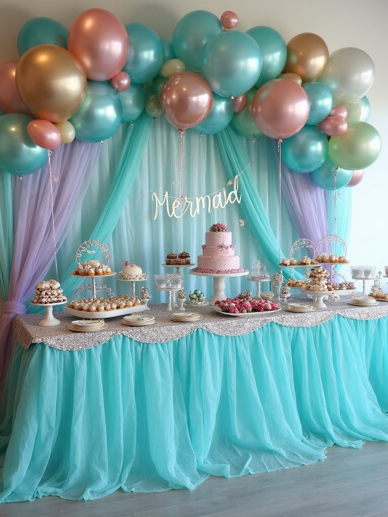 underwater mermaid themed celebration
