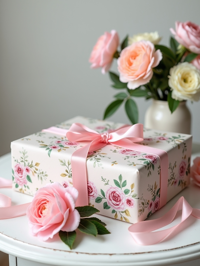 vibrant floral gift wrapping hub