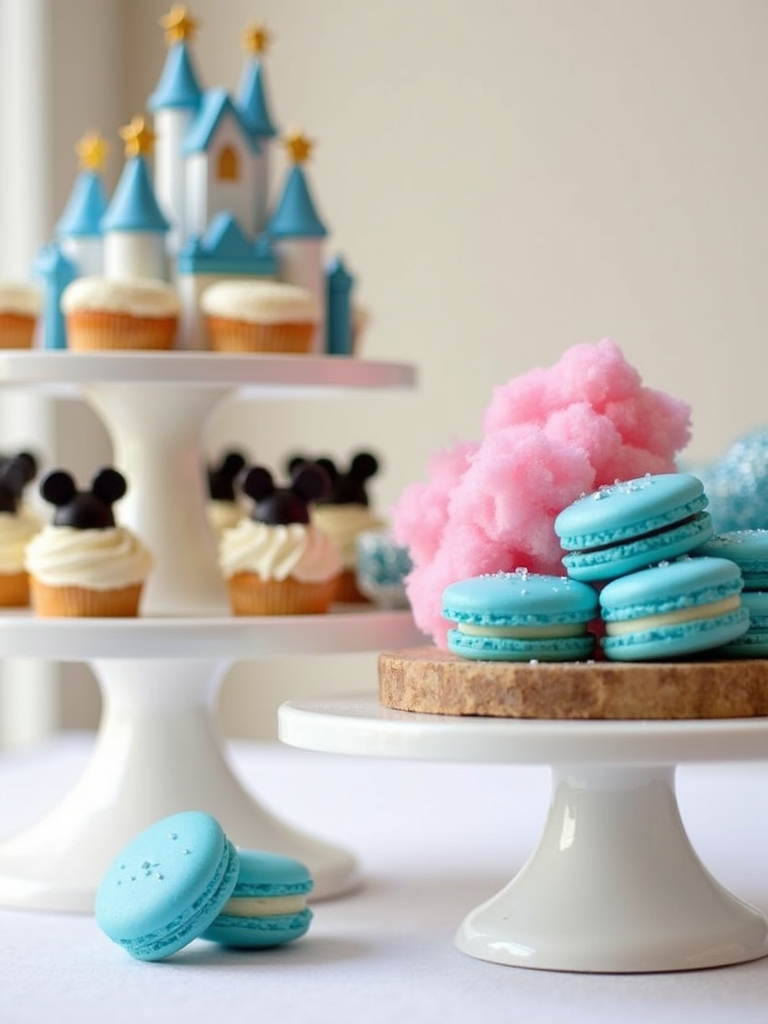 whimsical disney themed dessert presentations