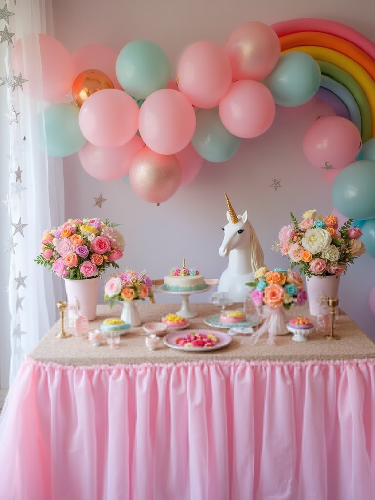 whimsical unicorn birthday celebration