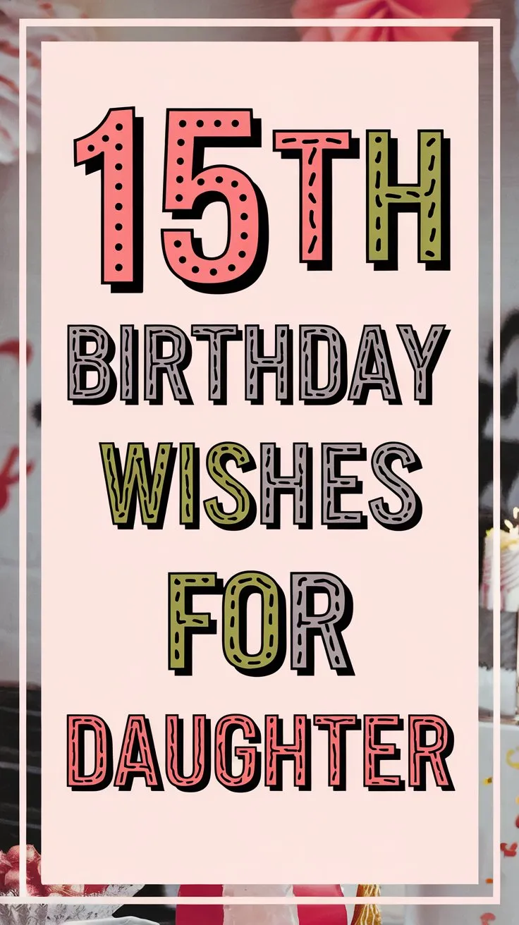 45+ Heartfelt & Unique Happy 15th Birthday Wishes for Your Daughter She’ll Never Forget