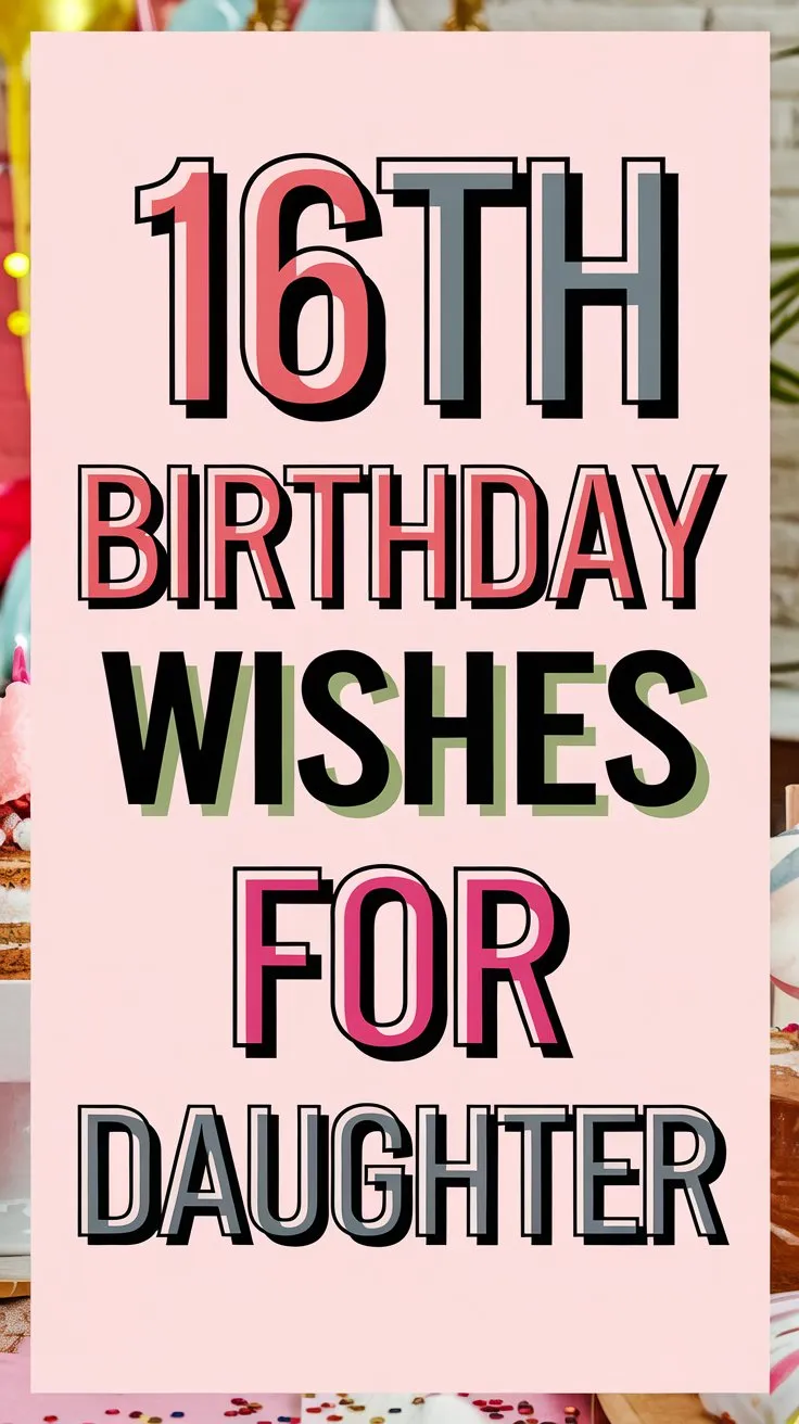 45+ Beautiful & Inspiring Happy 16th Birthday Wishes for Daughter to Make Her Smile