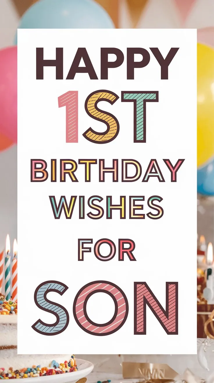 55+ Sweet and Memorable 1st Birthday Wishes for Son