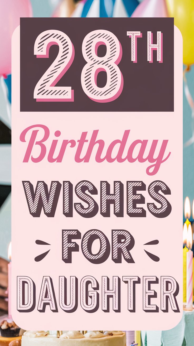 28th Birthday Wishes for Daughter