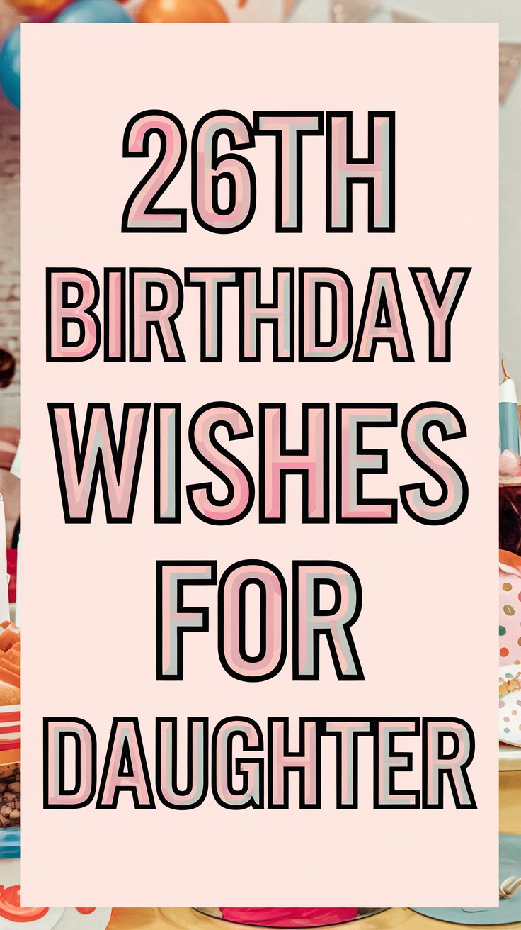 Happy 26th Birthday Wishes for Daughter