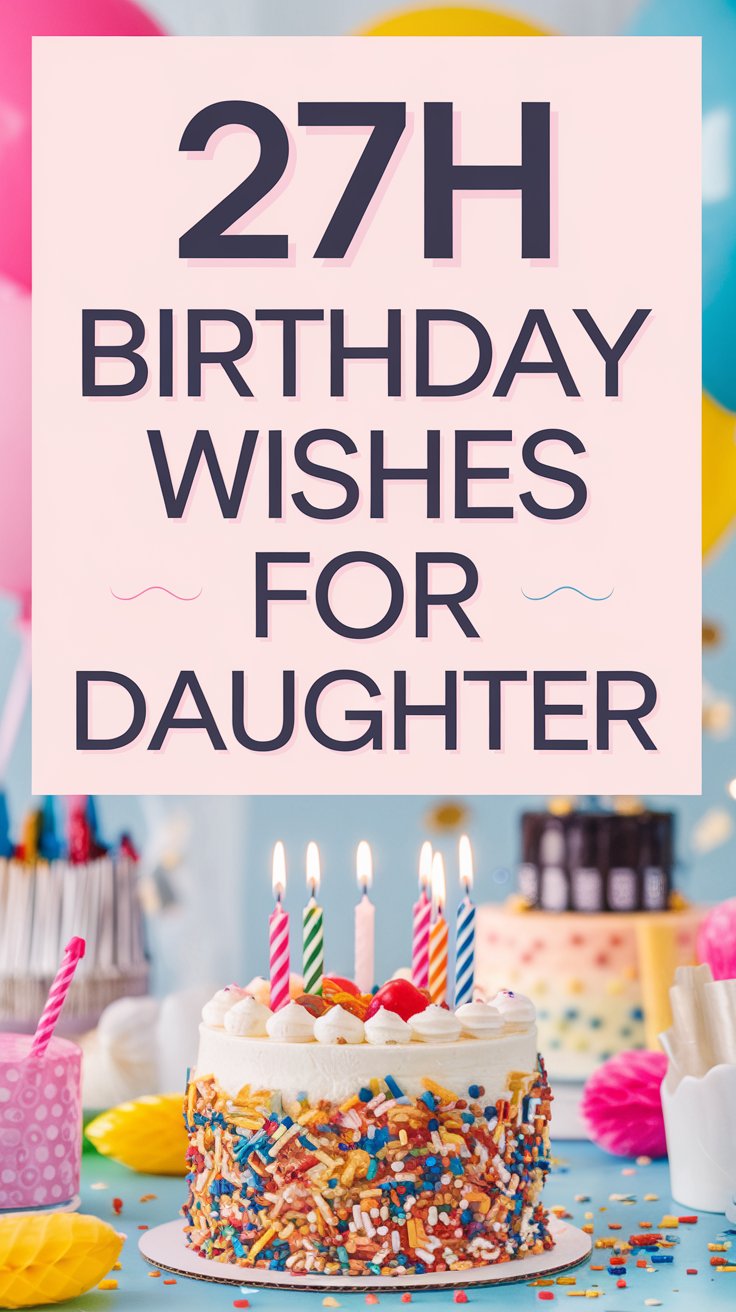 Happy 27th Birthday Wishes for Daughter