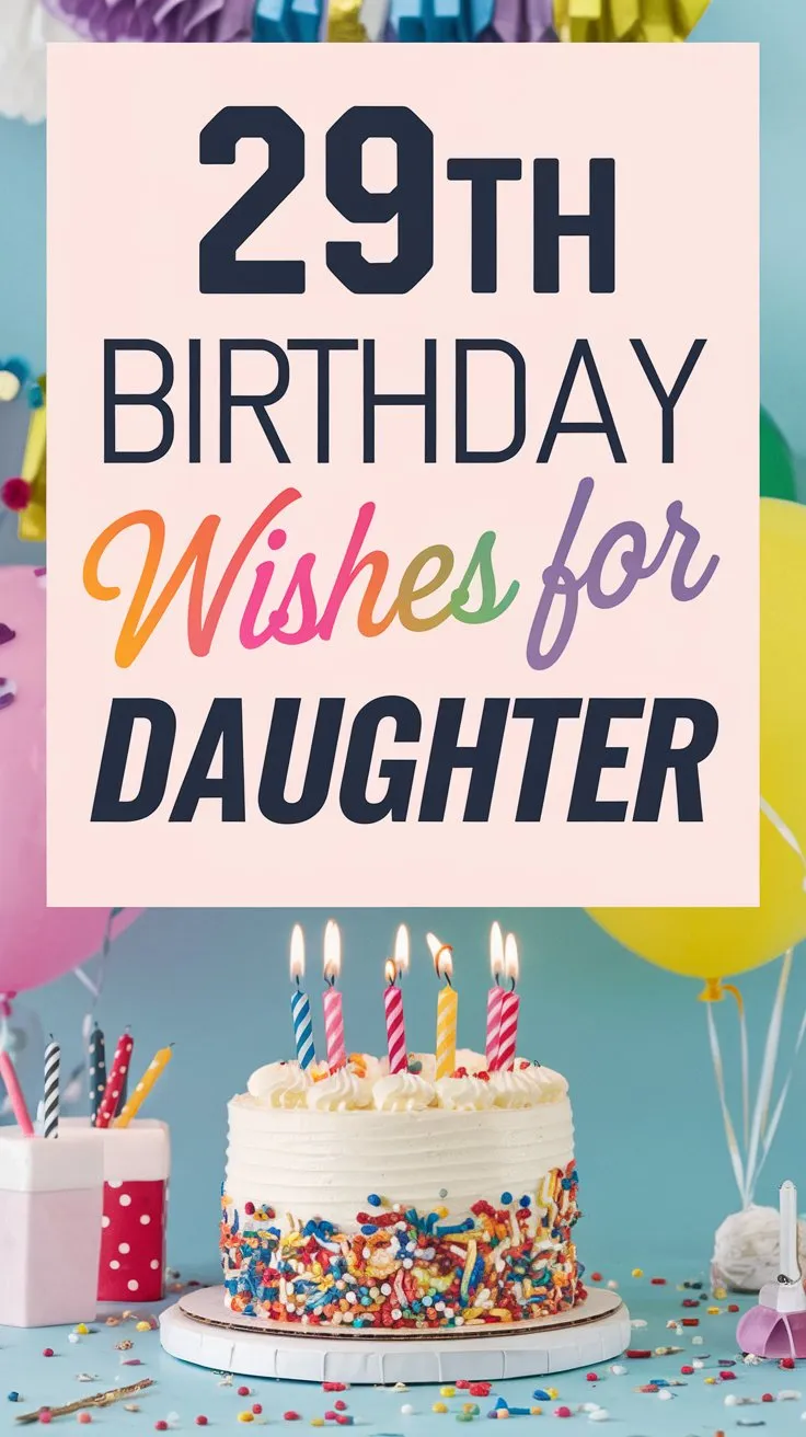45+ Heartfelt Happy 29th Birthday Wishes for Daughter to Celebrate Her Special Day