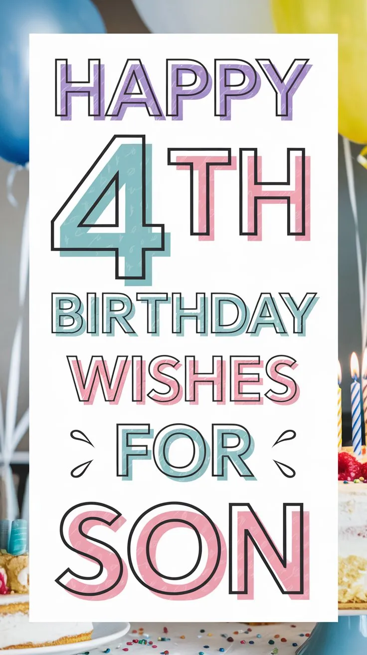 Happy 4th Birthday Wishes for Son to Make His Day Extra Special