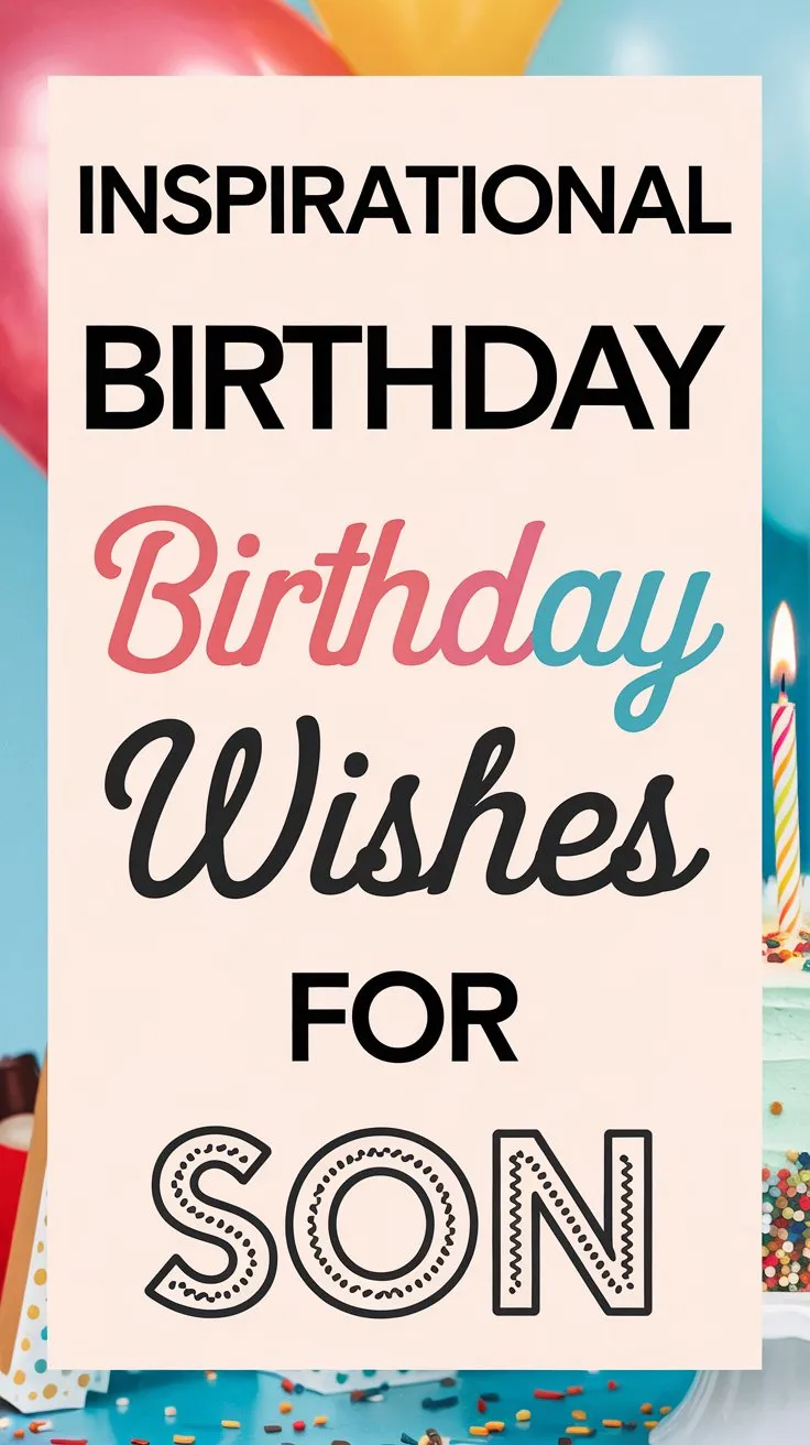 Inspirational Birthday Wishes for Son to Motivate Him for a Bright Future