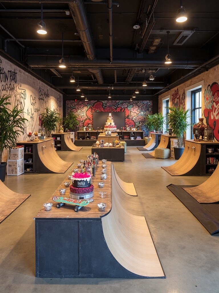 adrenaline fueled skateboarding park celebration