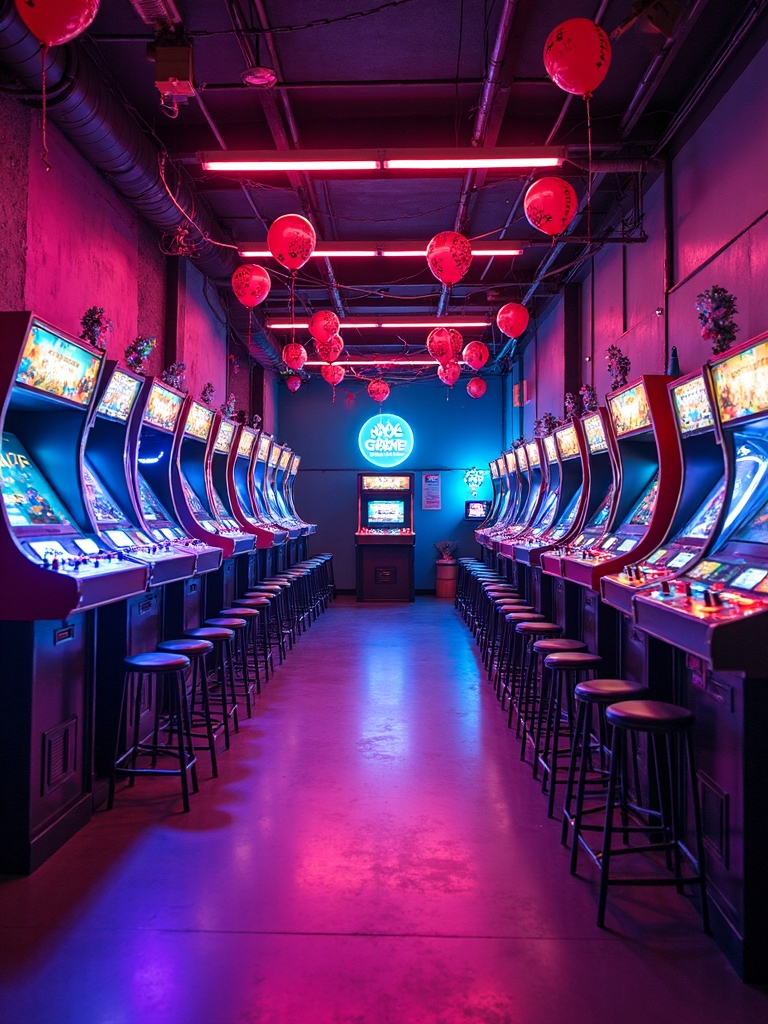 arcade birthday gaming excitement
