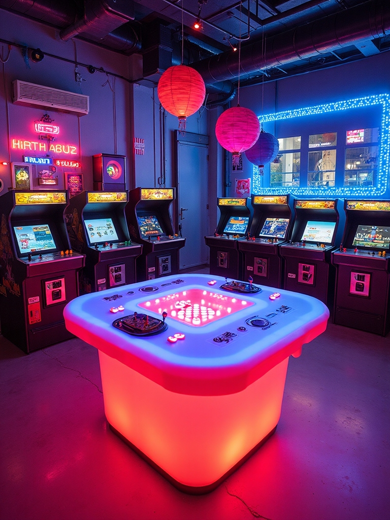 arcade themed birthday celebration