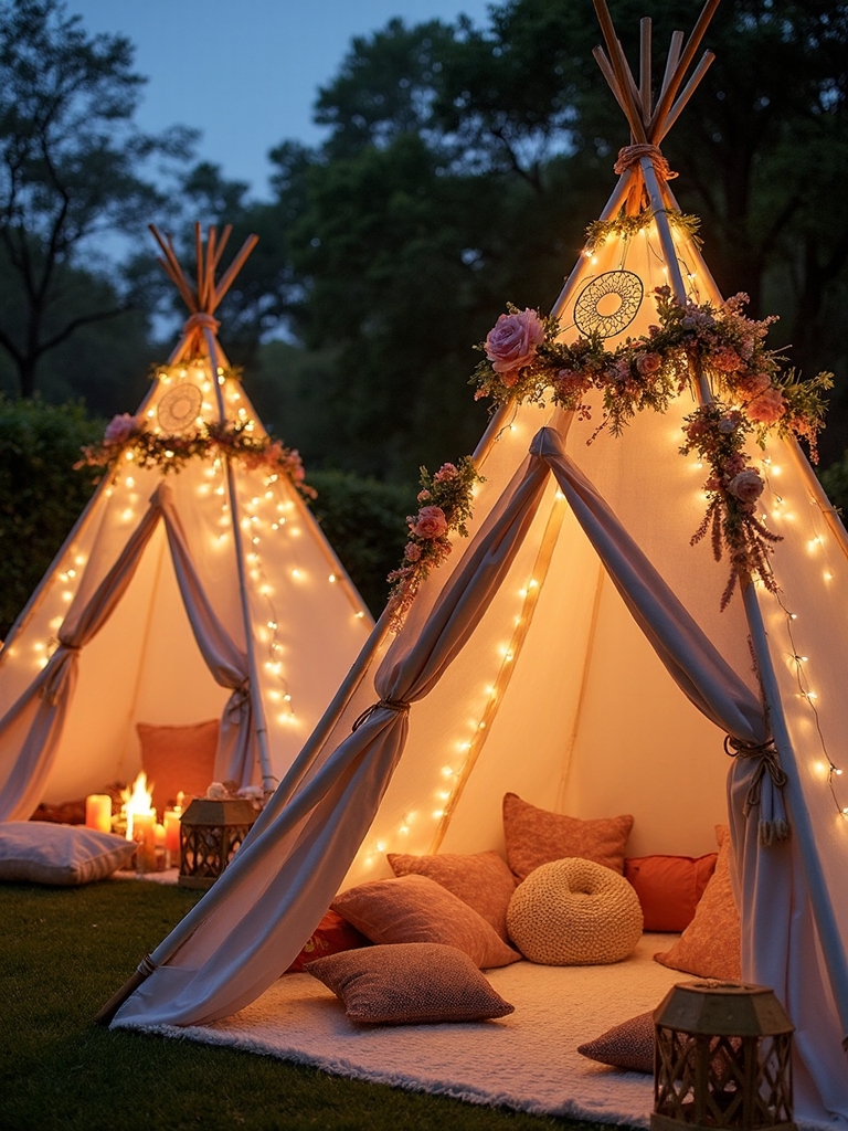 backyard luxury glamping experience