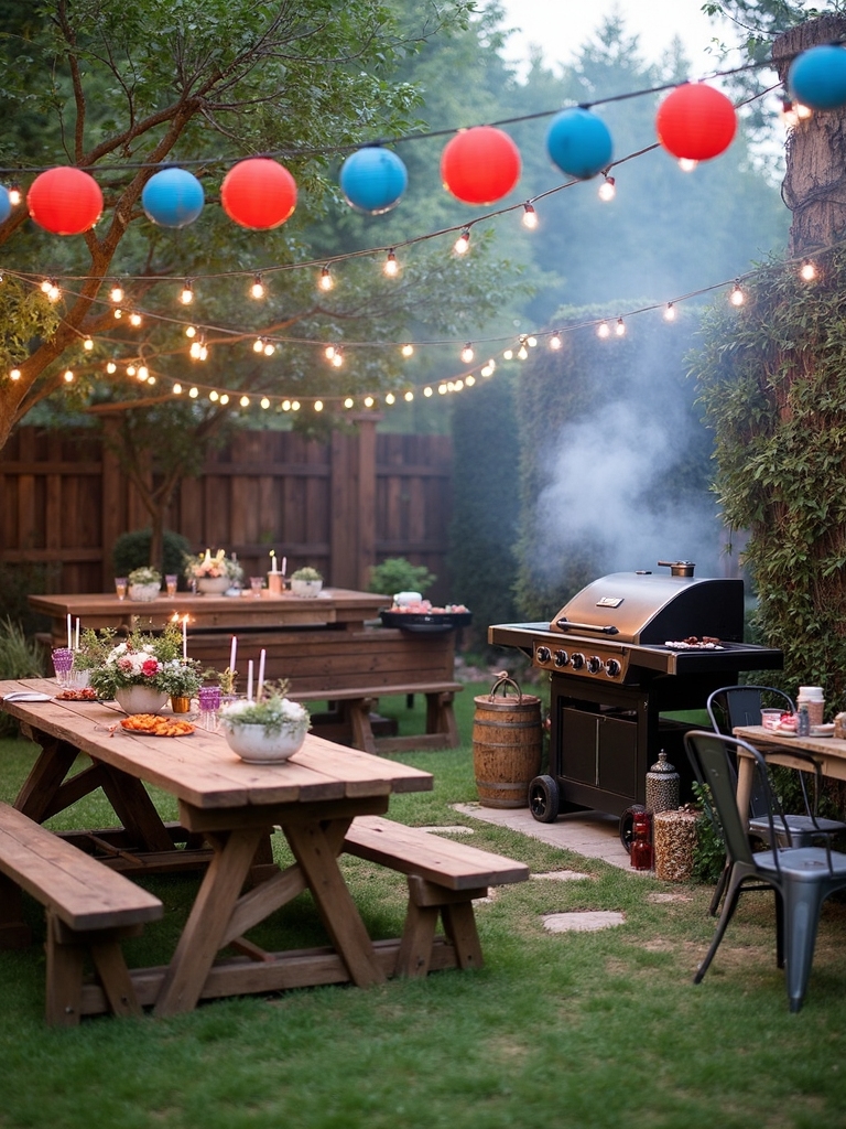casual festive backyard birthday celebration
