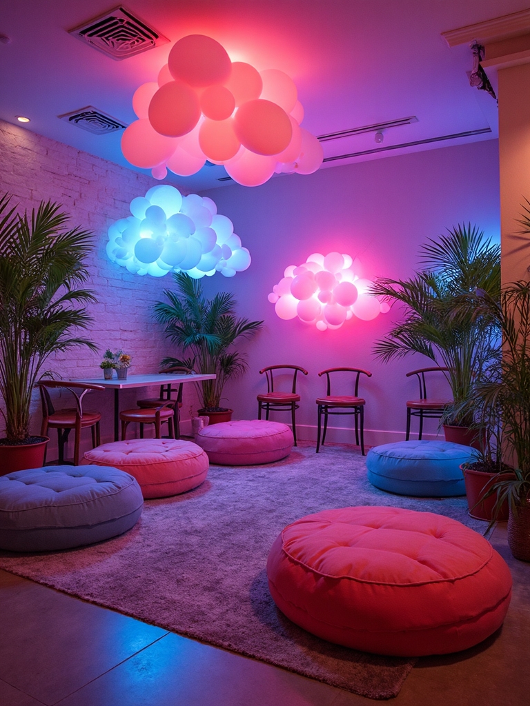 cozy lounge party atmosphere