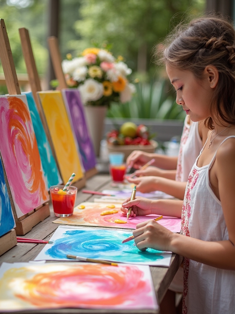 creative painting and drinks