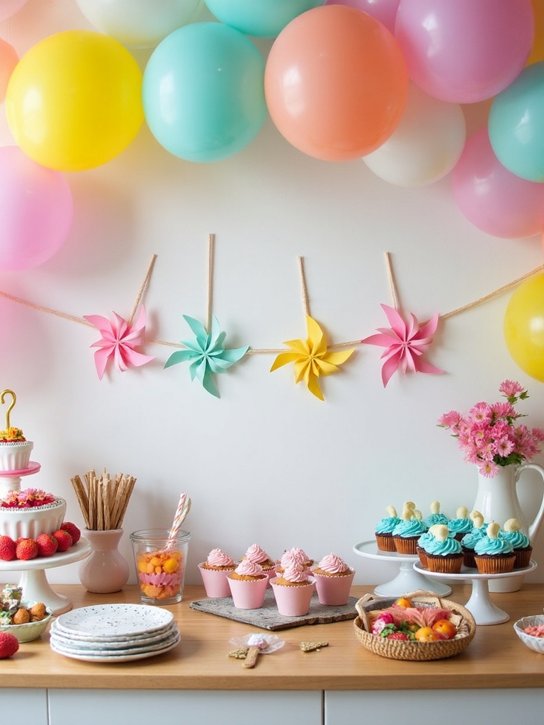 creative party snack setup