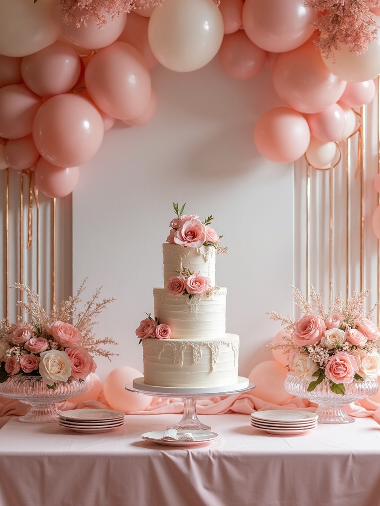 dazzling multi level sparkly cake display