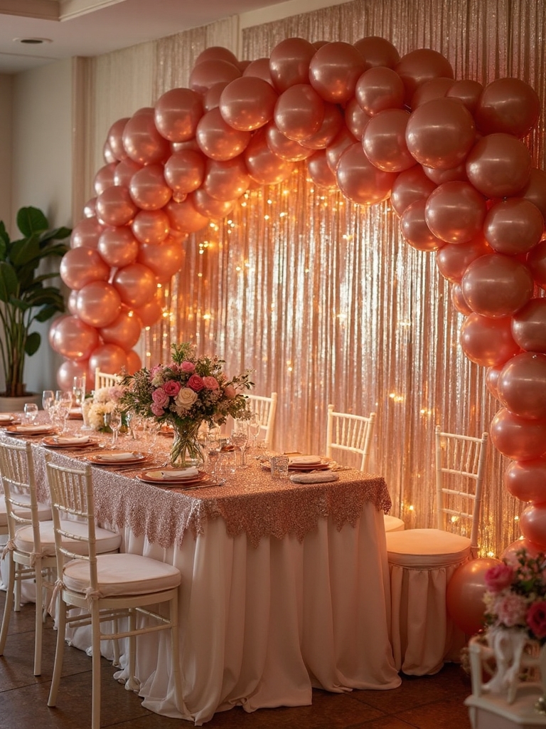 elegant rose gold decor
