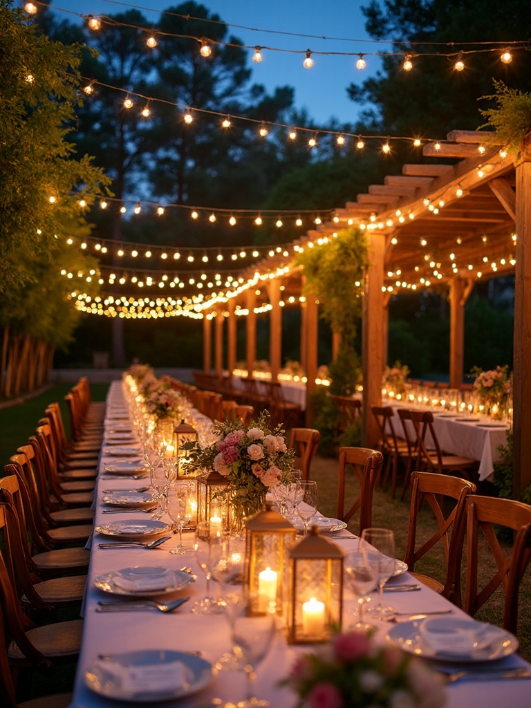 enchanting outdoor evening celebration lighting
