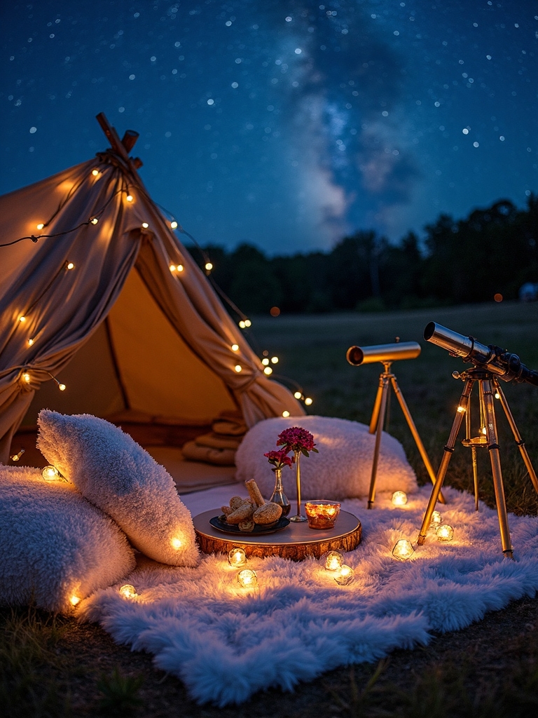 enchanting stargazing birthday picnic celebration