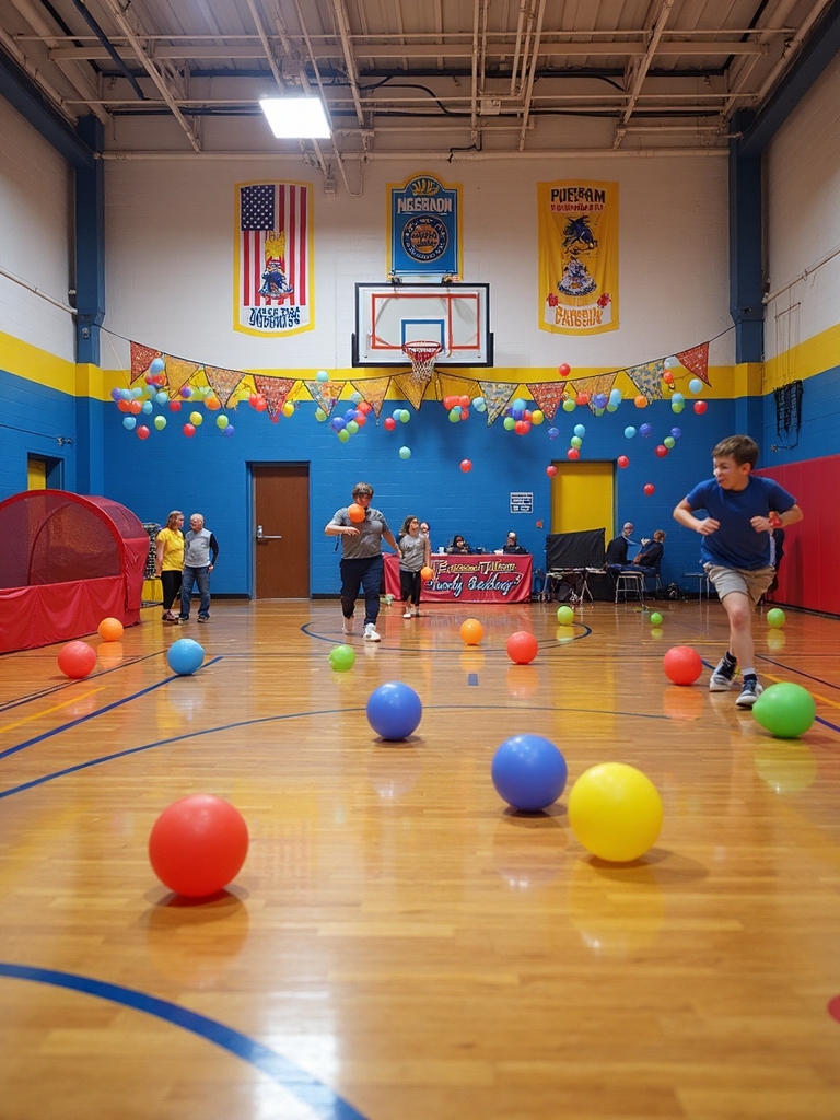exciting competitive dodgeball event