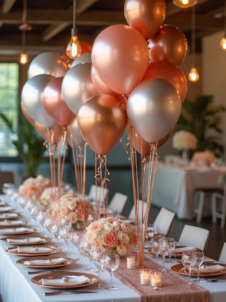 glamorous metallic birthday party accents