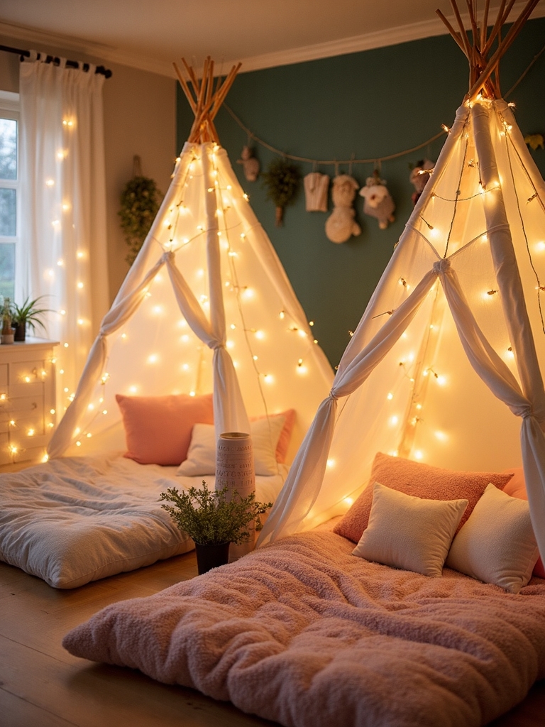 indoor camping adventure setup