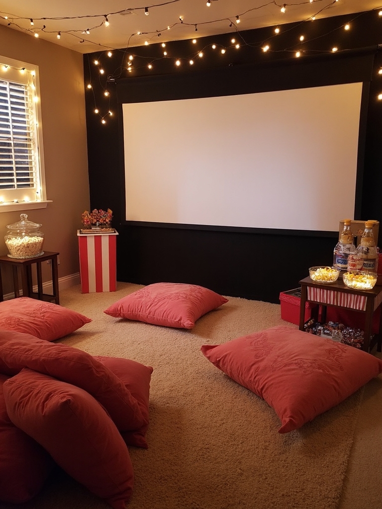 indoor movie screening experience