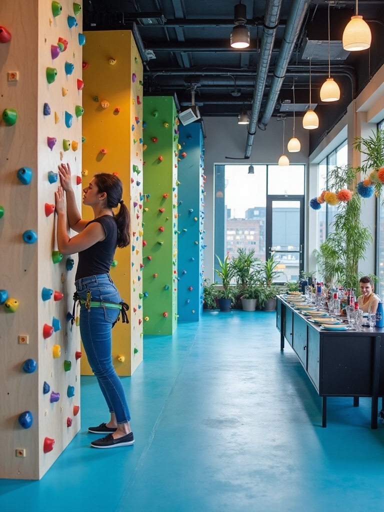 indoor rock climbing adventure