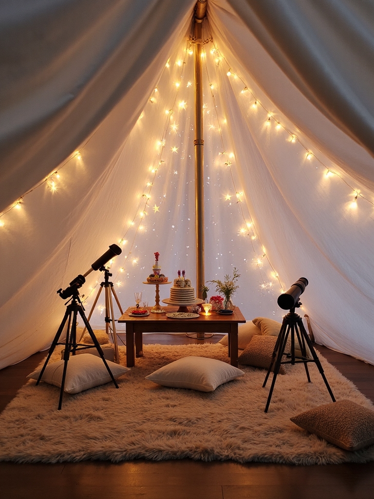 indoor stargazing adventure setup